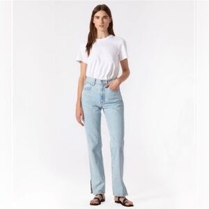 Slvrlake London Split Hard Luck Light Blue Jeans Size 28 NWT